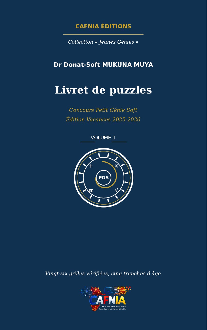 Page de garde — Livret de puzzles — Volume 1